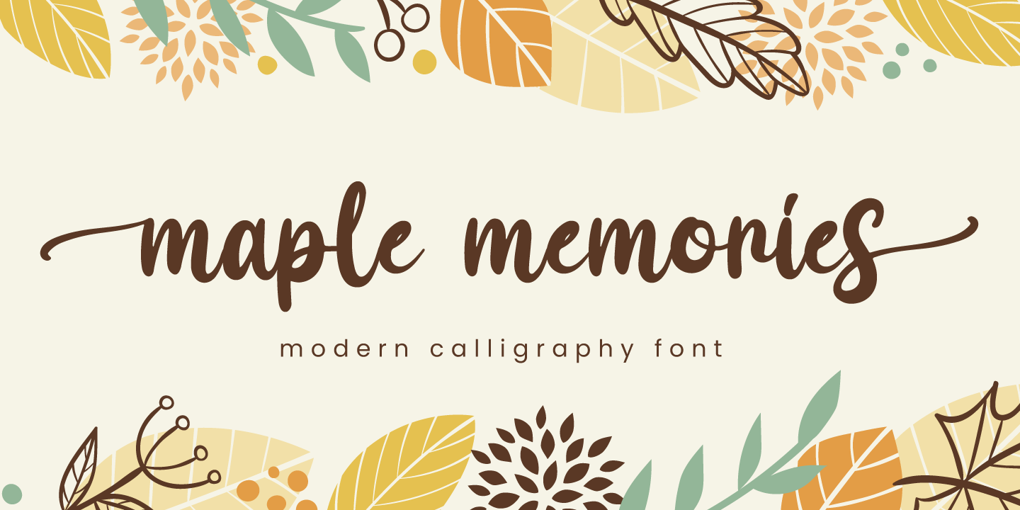 Пример шрифта Maple Memories Regular